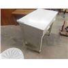 Image 6 : Painted Desk 28'' x 30'' x 19'' with Wicker Stool 