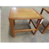 Image 2 : 2 Teak Stands 19'' x 23'' x 16 1/2''  |  18'' x 19'' x 15'' 