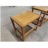 Image 3 : 2 Teak Stands 19'' x 23'' x 16 1/2''  |  18'' x 19'' x 15'' 