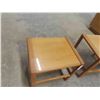 Image 4 : 2 Teak Stands 19'' x 23'' x 16 1/2''  |  18'' x 19'' x 15'' 