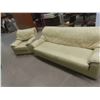 Image 1 : Leather/Leather Style Couch & Chair 