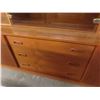 Image 5 : Teak 3pce Entertainment Stand 71 1/2'' x 18'' x 88'' (Glass is 