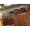 Image 7 : Teak 3pce Entertainment Stand 71 1/2'' x 18'' x 88'' (Glass is 