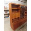 Image 8 : Teak 3pce Entertainment Stand 71 1/2'' x 18'' x 88'' (Glass is 