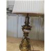 Image 4 : 2 Table Top Lamps, Brass-Style. 
