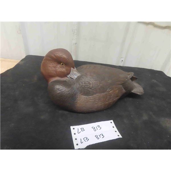 Preening Red Head by Jim Sprankle, Ducks Unlimited. Hand 
