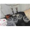 Image 6 : Crystal Knife Set, China Tray, Candlier & More