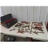 Image 1 : Metal Tool Box with Hammers, Wrenches, Vice Grips & 