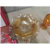 Image 5 : 2 Glass Trays, Carnival Berry Bowl, Vase & Glasses 