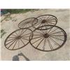 Image 1 : 4 Steel Wagon Wheels, 50''-54'' Diameters. 