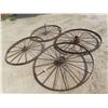 Image 1 : 4 Steel Wagon Wheels, 50''-54'' Diameters. 
