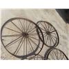 Image 3 : 4 Steel Wagon Wheels, 50''-54'' Diameters. 
