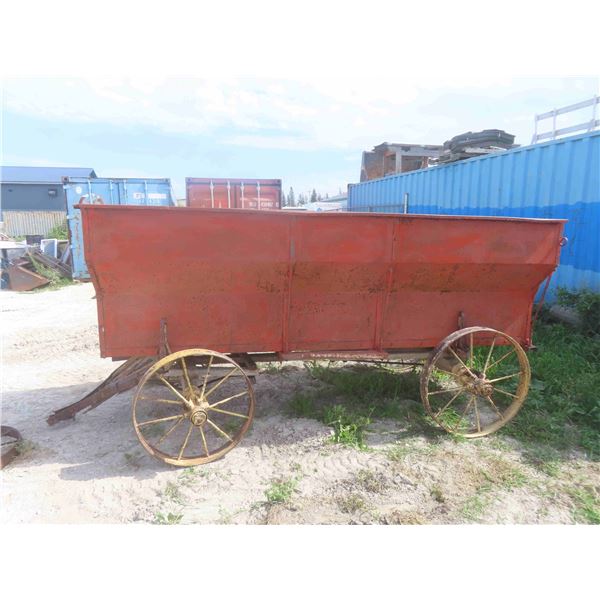 Grain Wagon on All Steel 10ft Long - Good Road Side Signage. 