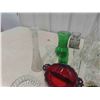 Image 7 : Clear & Colored Glassware, Decanters, Trays, Bowls & 