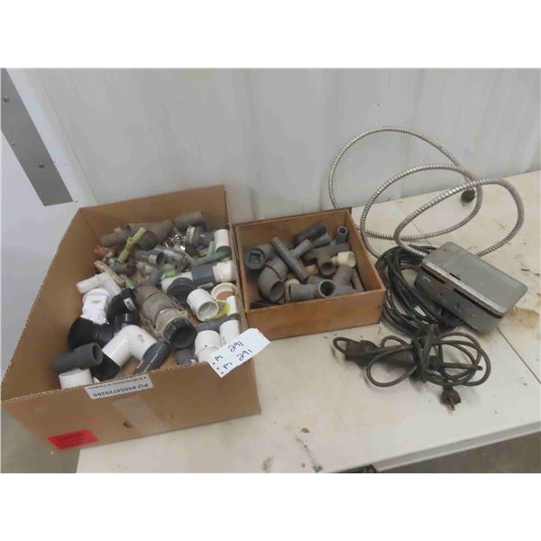 Plumbing Pipe Fittings, Electrical Timer, Trouble Light 