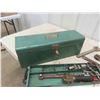 Image 8 : Metal Tool Box with Wrenches, Some Sockets & Air 