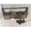 Image 1 : Wood Carpentry Tool Box with Grind Stones, U Bolts, 
