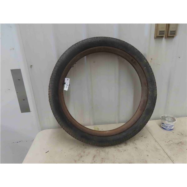 Old Auto Rim with B.F. Goodrich Tire 30X3 1/2