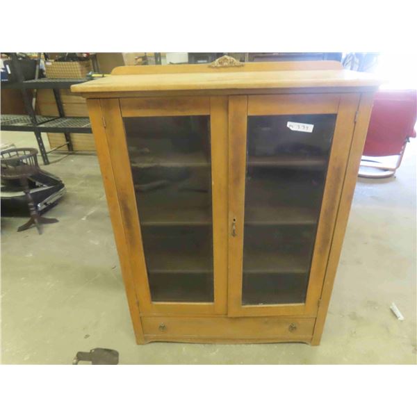 Antique 2-Door China Cabinet 49'' x 39'' x 17'' 