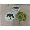 Image 1 : 2 John Deere Modern Metal Signs 12'' Diameter 