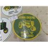 Image 4 : 2 John Deere Modern Metal Signs 12'' Diameter 