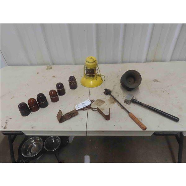 Dietz Lantern, Branding Iron, Cow Kicker, Auto Horns, 