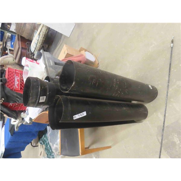 3 Chimney Pipes 36'' x 7'' , Connector