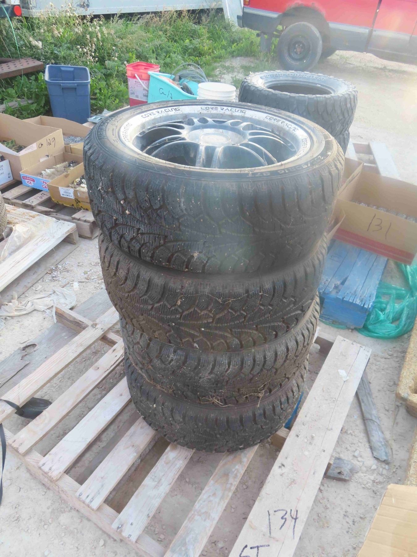 (4) Tires 205/50R 16 with Core Racing Rims