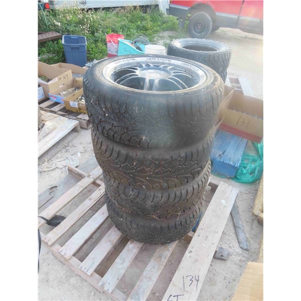 (4) Tires 205/50R 16 with Core Racing Rims 