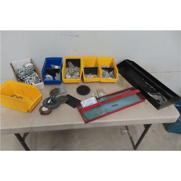 Plastic Storage Bins with U Bolts, Eye Bolts, Wire Rope