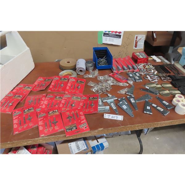 New Router Bits, Cotter Pins, Hinges, Spade Bits, Sand Paper 