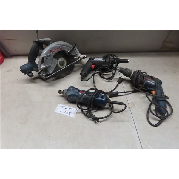 Power Tools:  7 1/4" Circular Saw, Drywall Driver and Router
