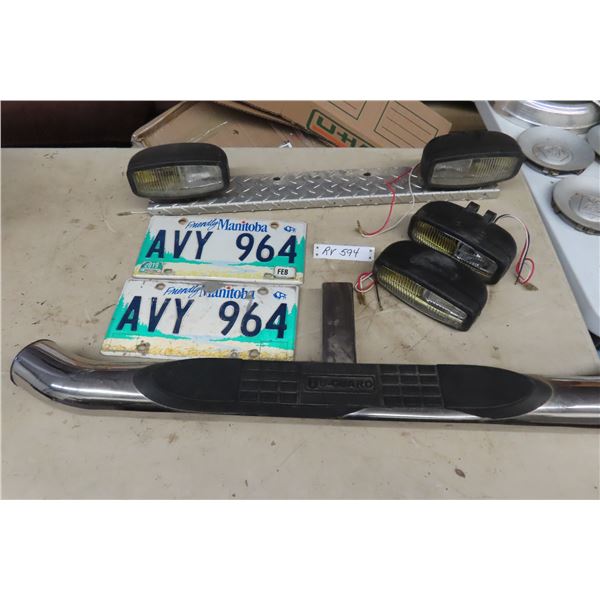 Receiver Hitch with Step, 2 Manitoba License Plates and Fog Lights