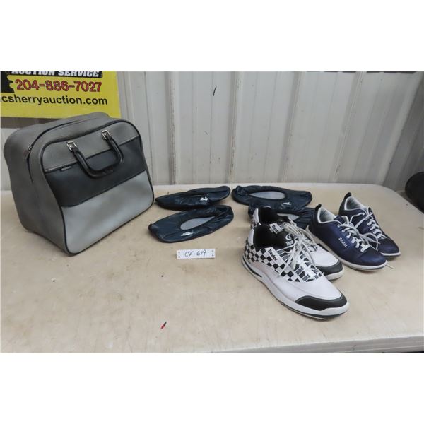 Curling Shoes Size 10 1/2 and 7 1/2  with Carrying Bag