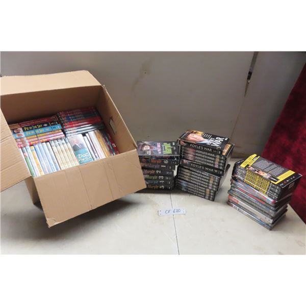 Box Full of DVD's Foyle's War, Marple, Doc Martin and More