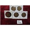 Image 1 : (5) Canada Large Cents 1911, 12, 15, 16 and 1917