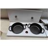 Image 2 : Combekk Recycled Cast Iron 8 Mini Pots with Lids - New or
