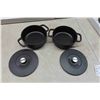 Image 4 : Combekk Recycled Cast Iron 8 Mini Pots with Lids - New or