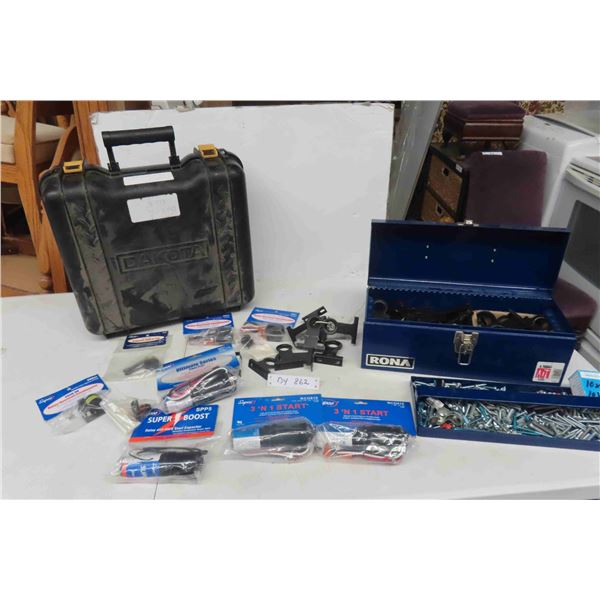 Gas Pipe Hangers, New Relay Hard Start Capacitors, Relay/Overload Combination, Tool Box & More 
