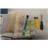 Image 5 : Tool Box with Sand Paper, Scrapers, Trowels, Screws & 