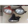Image 3 : 3 Vintage Spotlights (2) Have Cracked Glass 