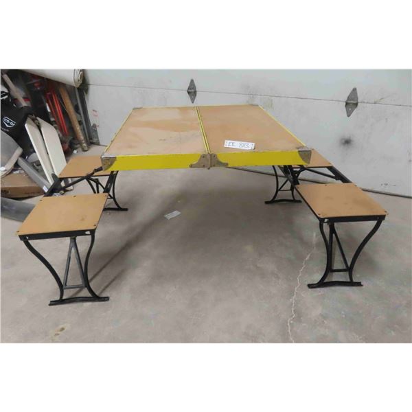 Antique Milwaukee Folding Picnic Table 