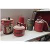Image 1 : Vintage Jerry Cans, Esso Oil Pail & Heater 
