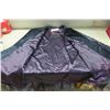 Image 2 : Navy Leather/Black Suede Button Up Coat Size XL 