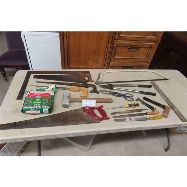 Hand Saws, Tin Snips, Square, Files, Trimmers & More 