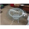 Image 2 : Wicker Table 29"h x 36"w and one chair 