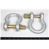 Image 1 : TWO NEW 1" SHACKLES