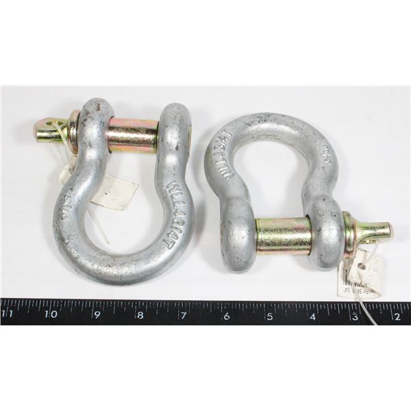 TWO NEW 3/4" SHACKLES