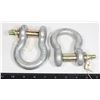 Image 1 : TWO NEW 3/4" SHACKLES