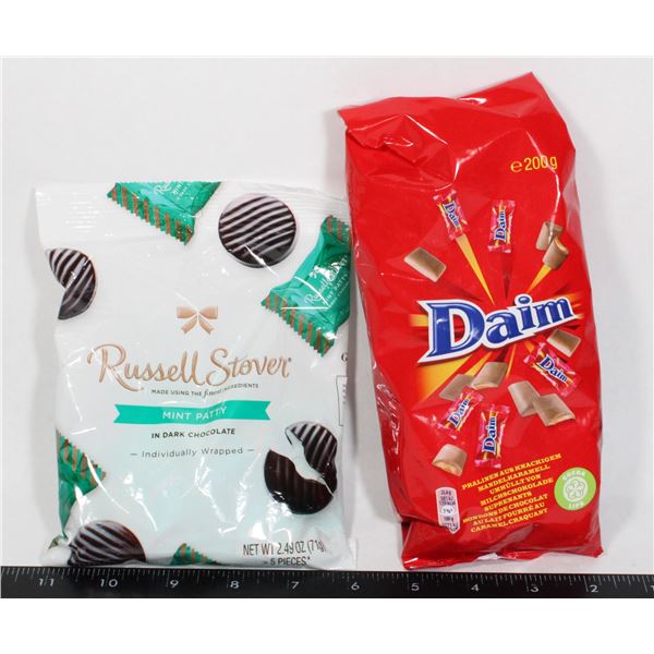 RUSSEL STOVER MINT PATTIES IN DARK CHOCOLATE